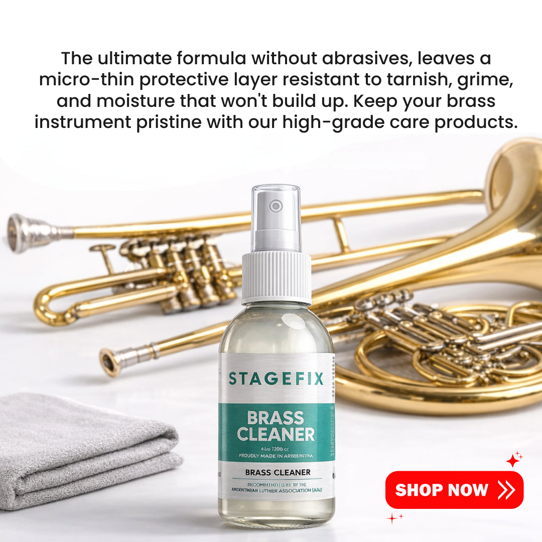 Brass Instrument Cleaner 4oz – Non-Abrasive Formula for Trumpet, Trombone, Tuba & French Horn – Removes Tarnish & Restores Shine