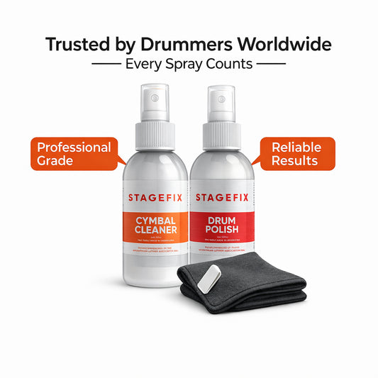 Drum Cleaning Kit – Complete Drum & Cymbal Care System with Drum Polish & Cymbal Cleaner (3-Piece)