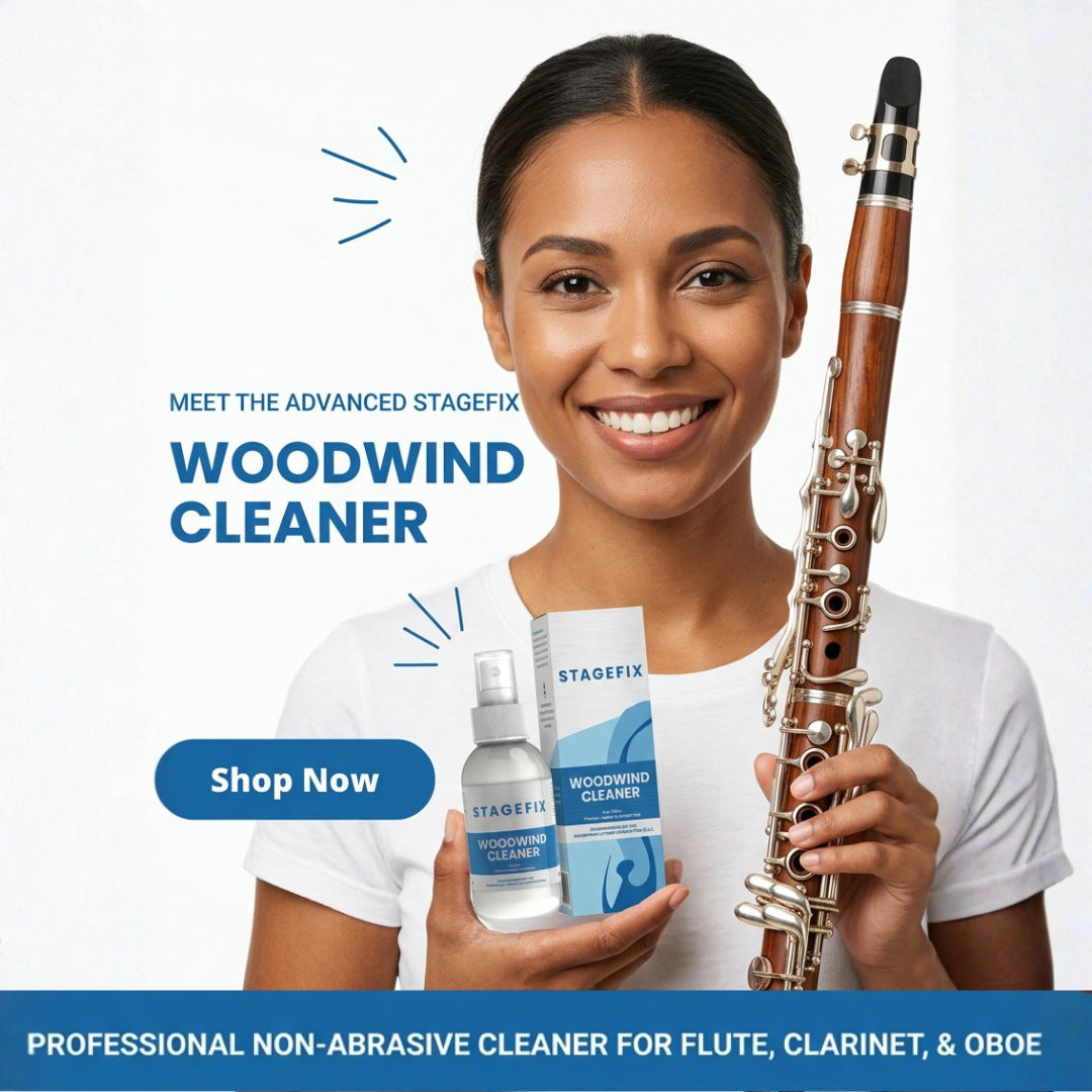 Woodwind Cleaner 4oz – Non-Abrasive Exterior Cleaner for Flute, Clarinet, Oboe & Piccolo – Safely Removes Dirt, Moisture & Grime – Safe for Instrument Finishes
