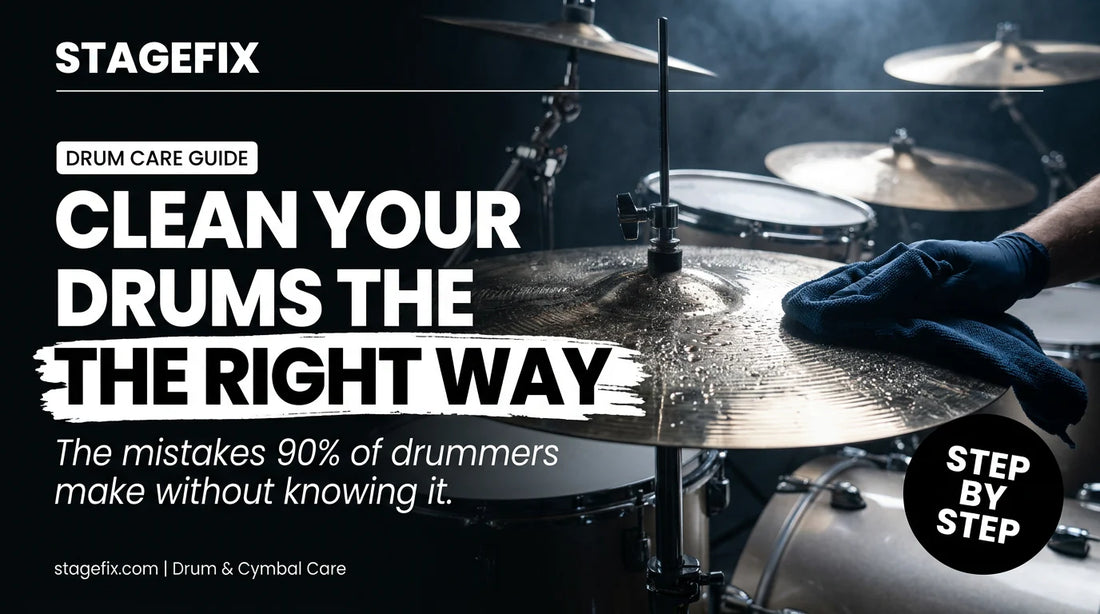 How to Clean Drum Shells and Cymbals the Right Way