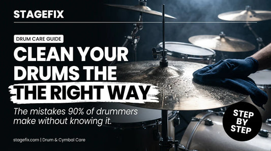 How to Clean Drum Shells and Cymbals the Right Way