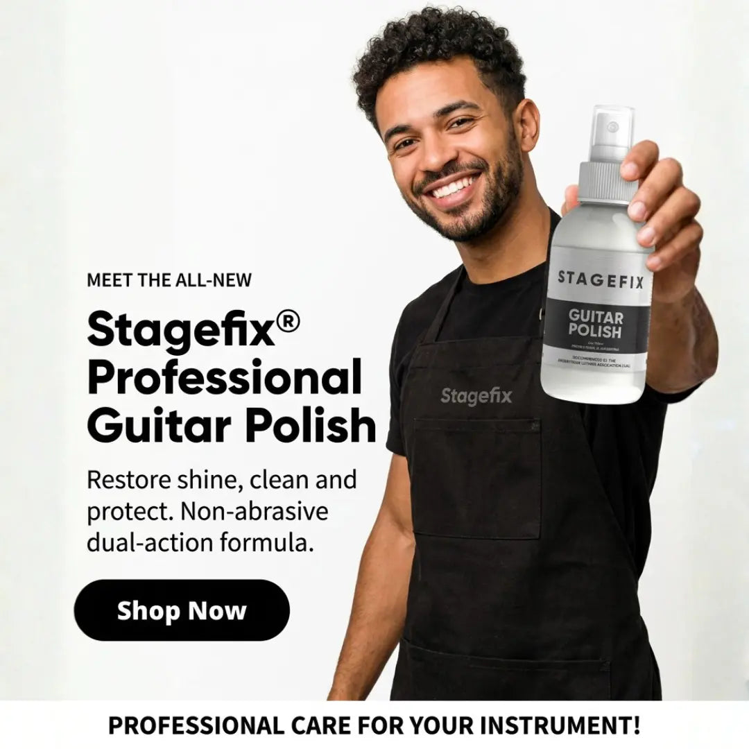Guitar Polish & Cleaner 4oz – Non-Abrasive Formula for Electric, Acoustic & Bass – Safe on Nitro, Gloss, Satin & Matte Finishes – Removes Dirt & Fingerprints