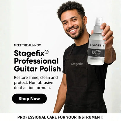 Guitar Polish & Cleaner 4oz – Non-Abrasive Formula for Electric, Acoustic & Bass – Safe on Nitro, Gloss, Satin & Matte Finishes – Removes Dirt & Fingerprints
