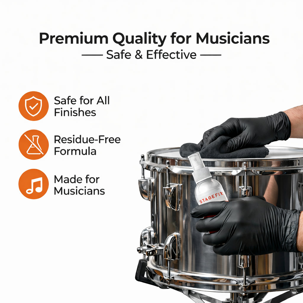 Drum Cleaning Kit – Cymbal Cleaner + Drum Polish + Microfiber Cloth